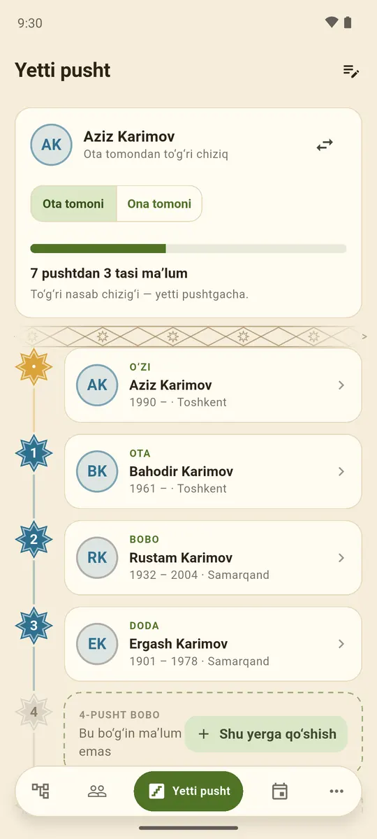 «Sulola» ekrani